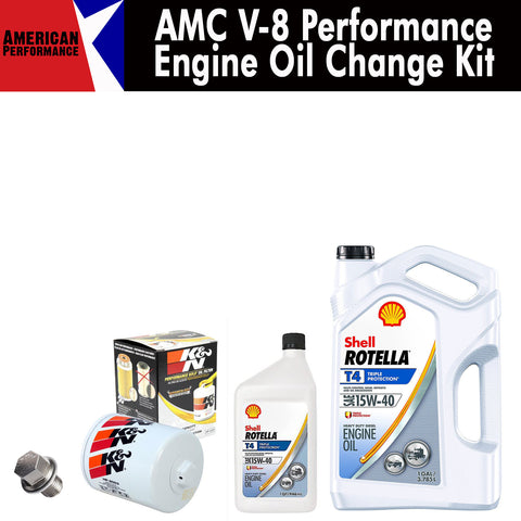 Engine Oil Change Kit, High Performance, 1966-91 AMC, Jeep V-8 - AMC Lives